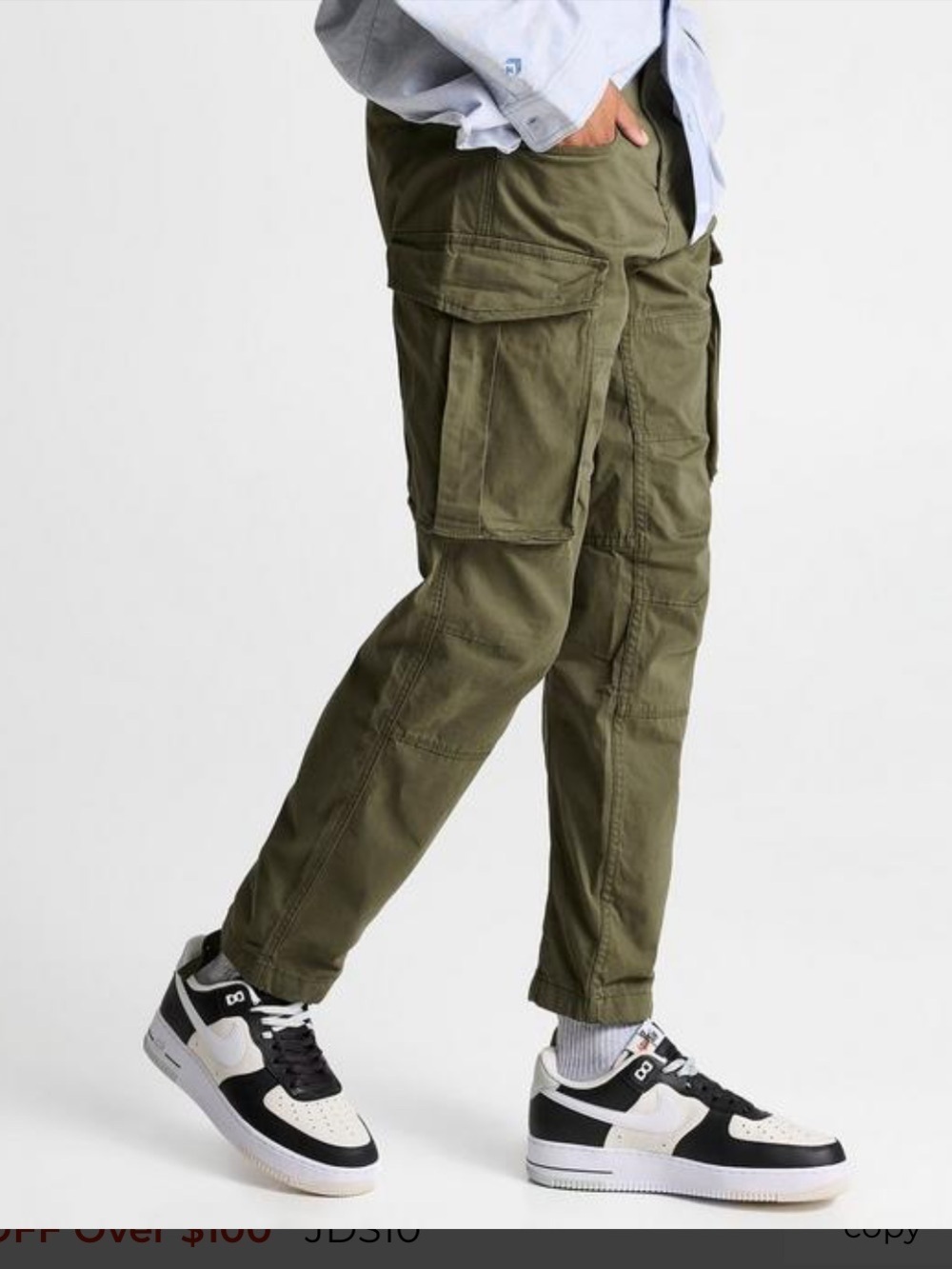 Supply & Demand S khaki military green snap zip pocket cargo pant unisex boho